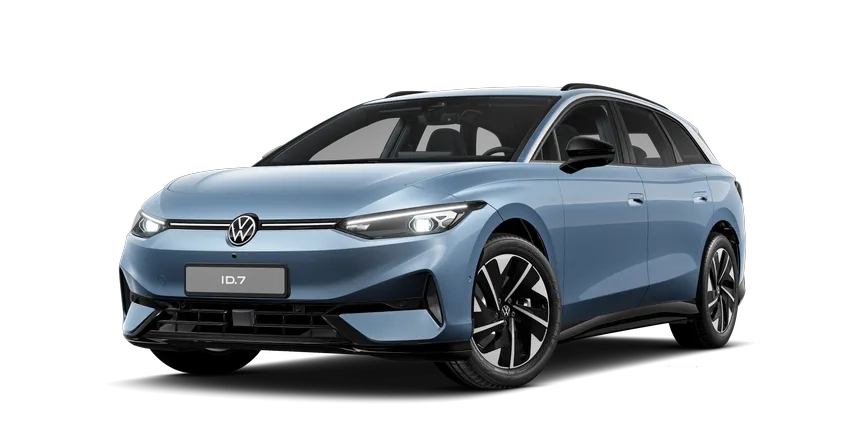 Der Volkswagen ID.7 Tourer in Hellblau