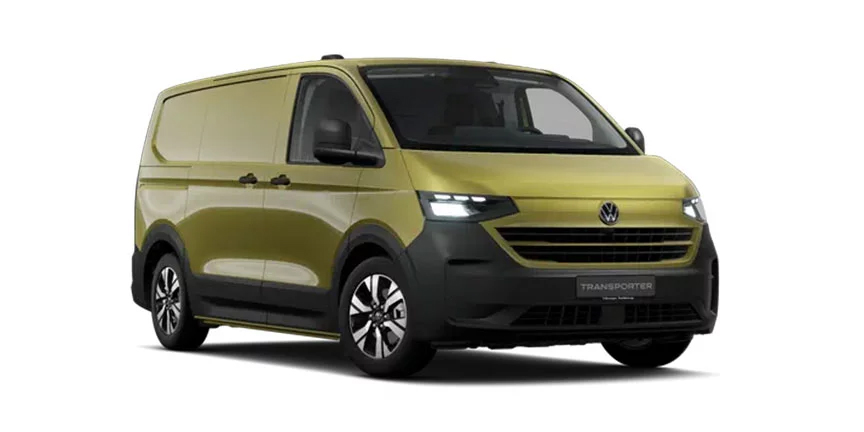 Der neue Volkswagen Transporter in Gelb-Braun