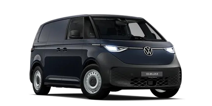 Der Volkswagen ID. Buzz Cargo in Dunkelblau