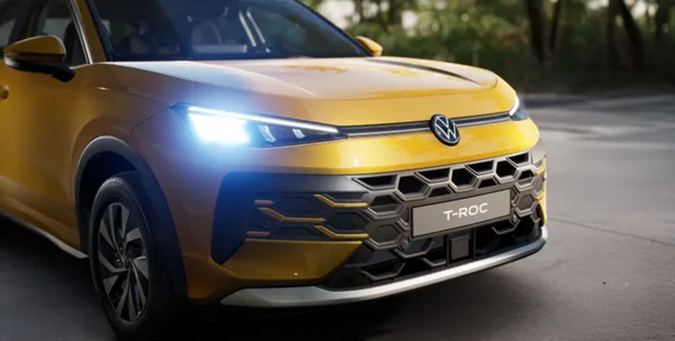 Seitenansicht T-Roc Life Farbe: Gelb