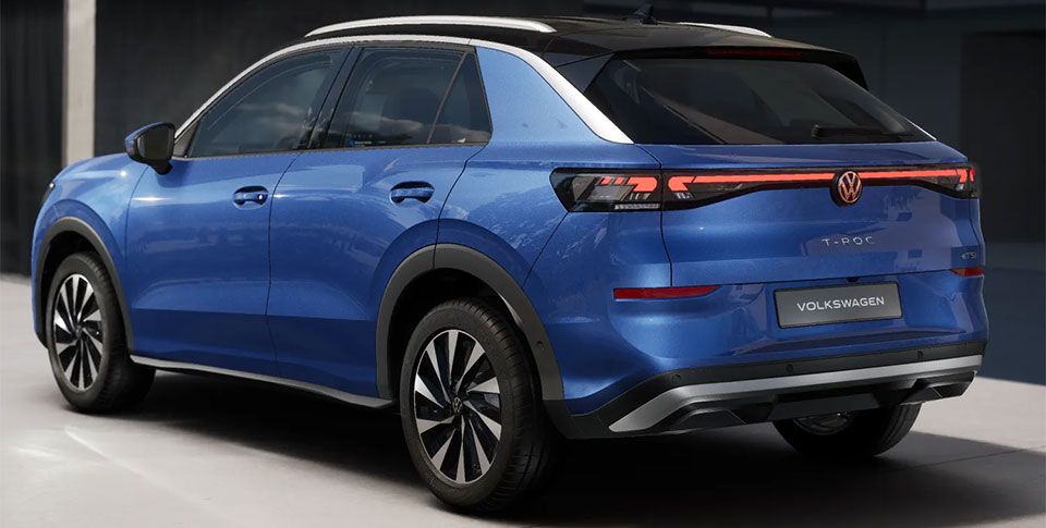 Seitenansicht T-Roc Style Farbe: Blau