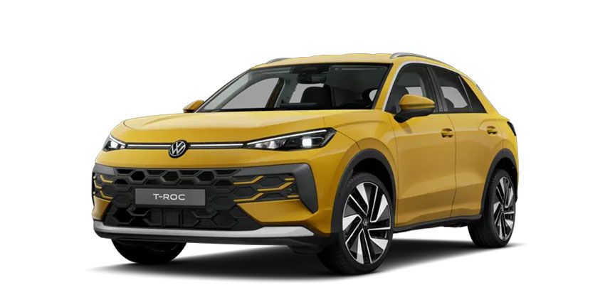 Der neue Volkswagen T-Roc in Gelb