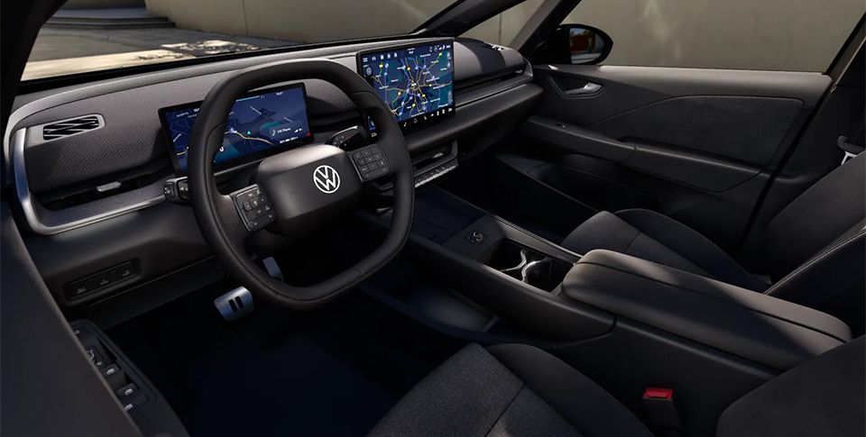 Cockpit des ID.3 Neo Style in Olivegr&uuml;n