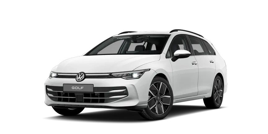 Der Volkswagen Golf Variant in Wei&szlig;
