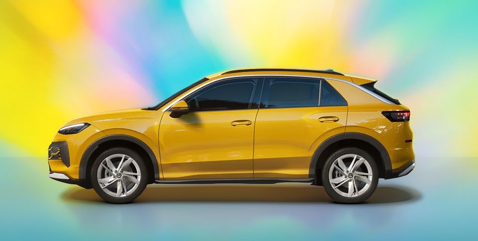 Seitenansicht T-Roc Life: Gelb