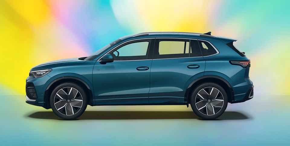 Seitenansicht Tiguan R-Line, Farbe: Gr&uuml;n