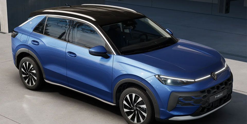 Seitenansicht T-Roc Style Farbe: Blau