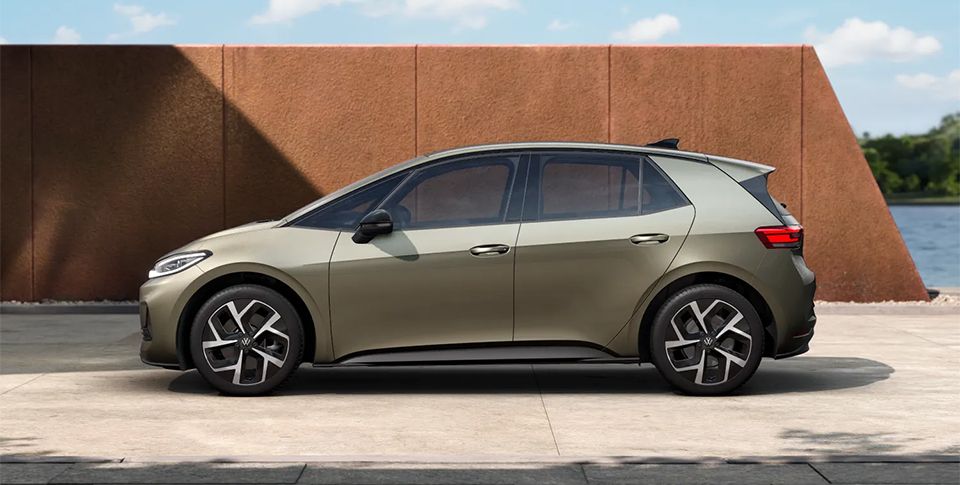 Seitenansicht ID.3 Neo Style, Farbe: Olivegr&uuml;n