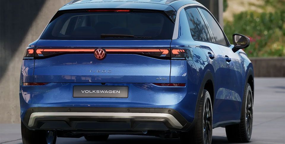 Seitenansicht T-Roc Style Farbe: Blau