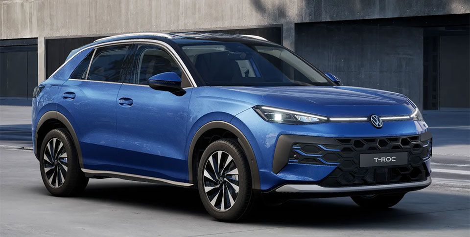 Seitenansicht T-Roc Style Farbe: Blau