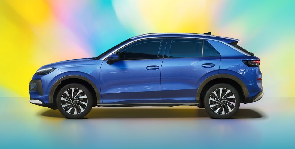 Seitenansicht T-Roc Style, Farbe: Blau