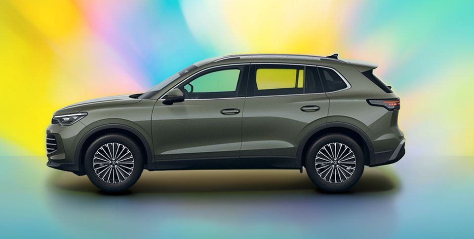 Seitenansicht Tiguan Elegance, Farbe: Gr&uuml;n