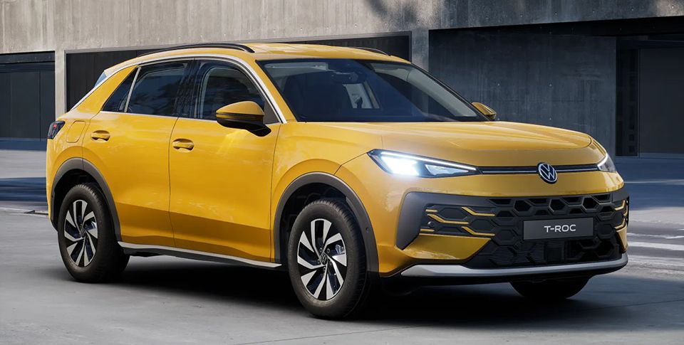 Seitenansicht T-Roc Life Farbe: Gelb