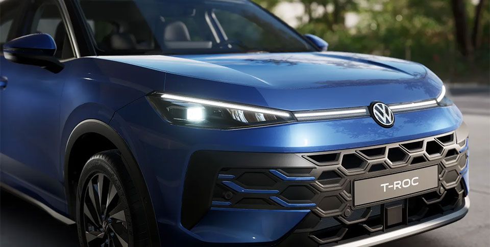 Seitenansicht T-Roc Style Farbe: Blau